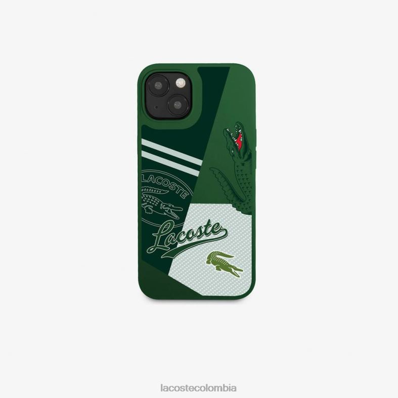 funda para iphone 14 plus con estampado de patchwork vertical 132 Lacoste accesorios hombres 80XZX2222