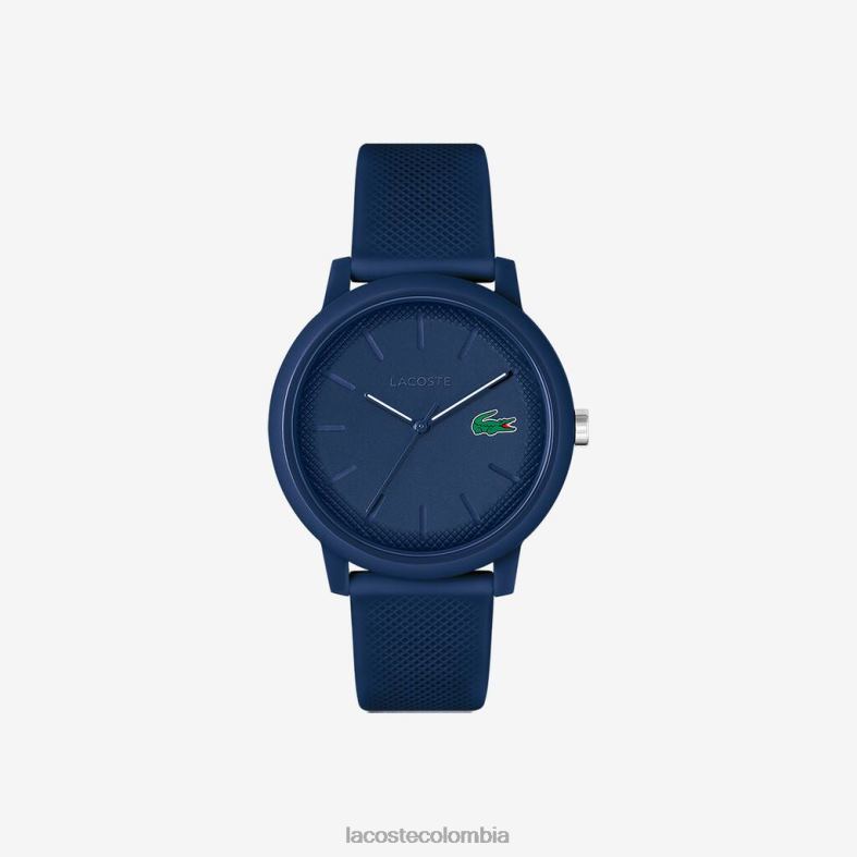 Reloj 12.12 con correa de silicona azul. azul Lacoste accesorios hombres 80XZX2204
