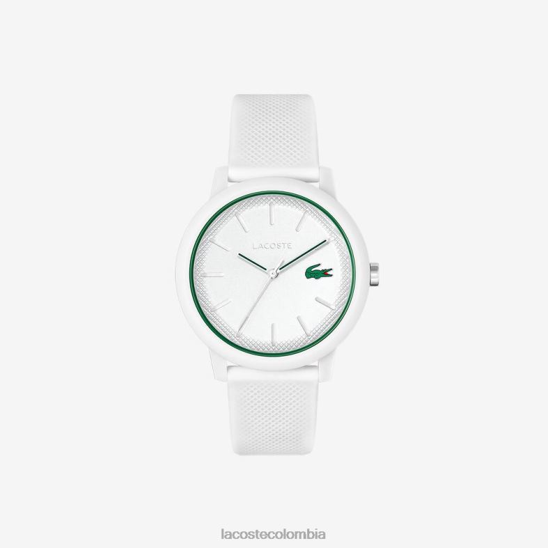 Reloj 12.12 con correa de silicona blanca. blanco Lacoste accesorios hombres 80XZX2203
