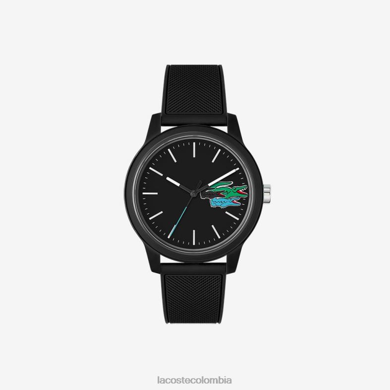 Reloj 12.12 de 3 agujas - negro con correa de silicona negro Lacoste accesorios hombres 80XZX2315