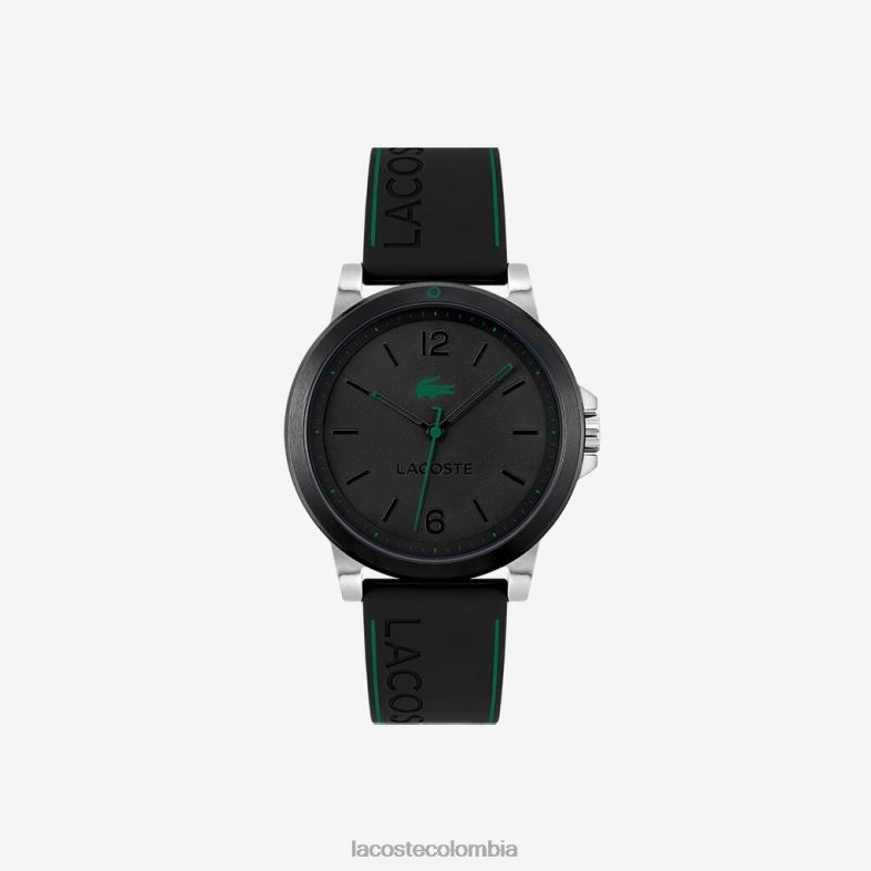 Reloj Court 3 agujas de silicona negro. negro Lacoste accesorios hombres 80XZX2156