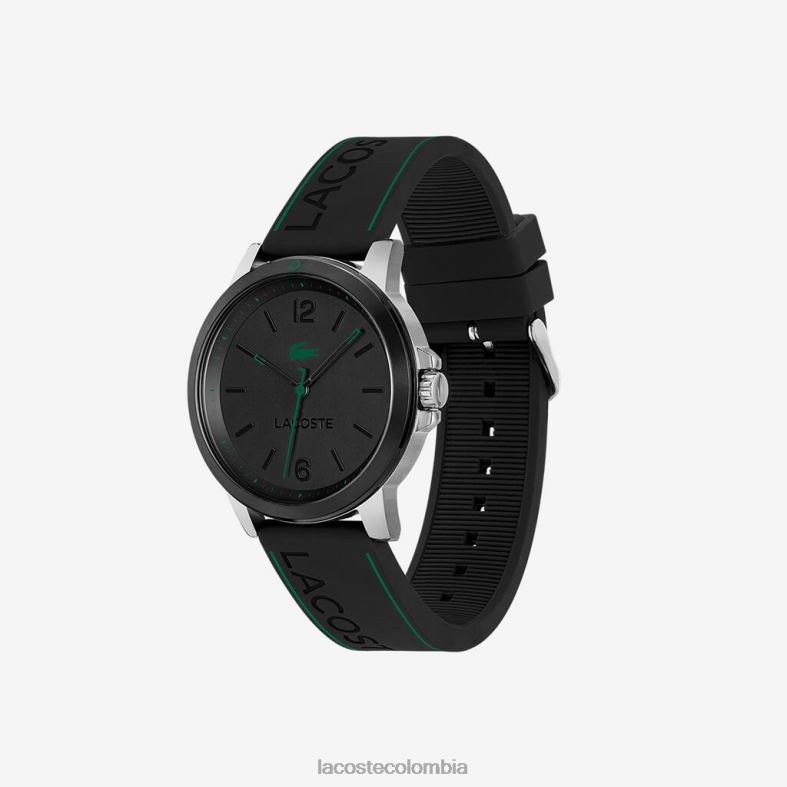 Reloj Court 3 agujas de silicona negro. negro Lacoste accesorios hombres 80XZX2156