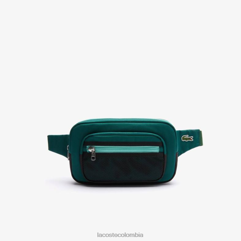 l outfit riñonera de lona con detalles en contraste swing vert 132 espirulina Lacoste bolsos y marroquinería hombres 80XZX2040
