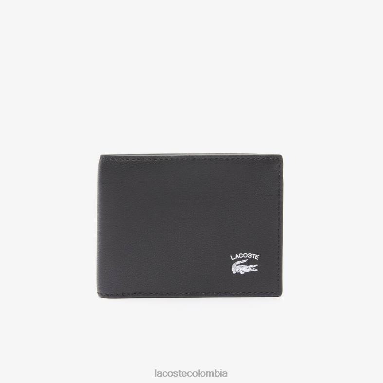 billetera plegable con ranura para tarjeta interior negro Lacoste bolsos y marroquinería hombres 80XZX1994