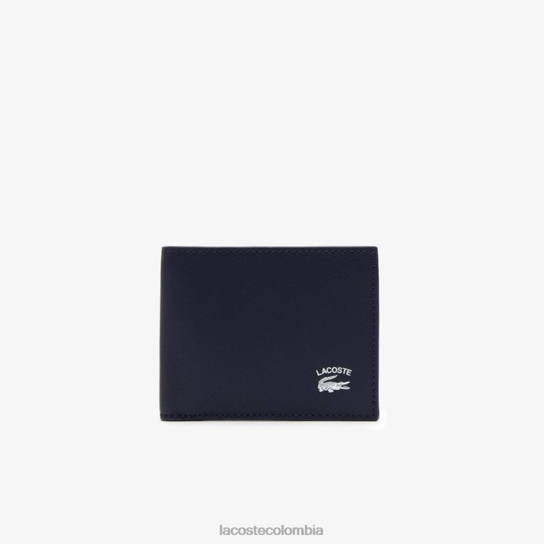 billetera plegable con ranura para tarjeta interior púrpura Lacoste bolsos y marroquinería hombres 80XZX1993