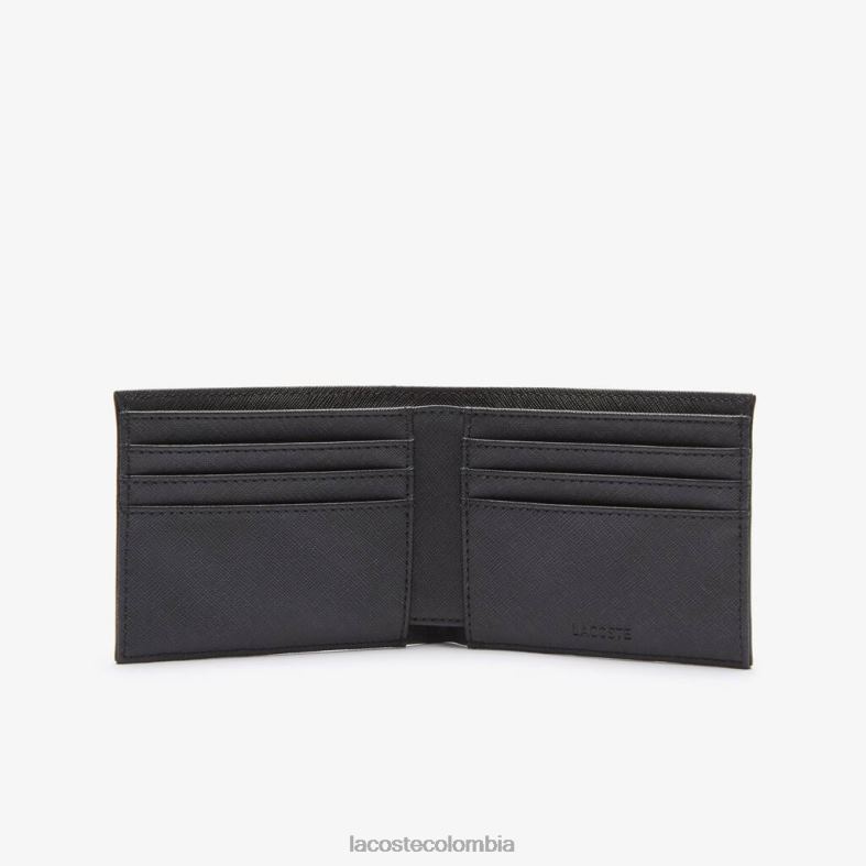 cartera clásica de petit piqué para seis tarjetas negro Lacoste bolsos y marroquinería hombres 80XZX2020