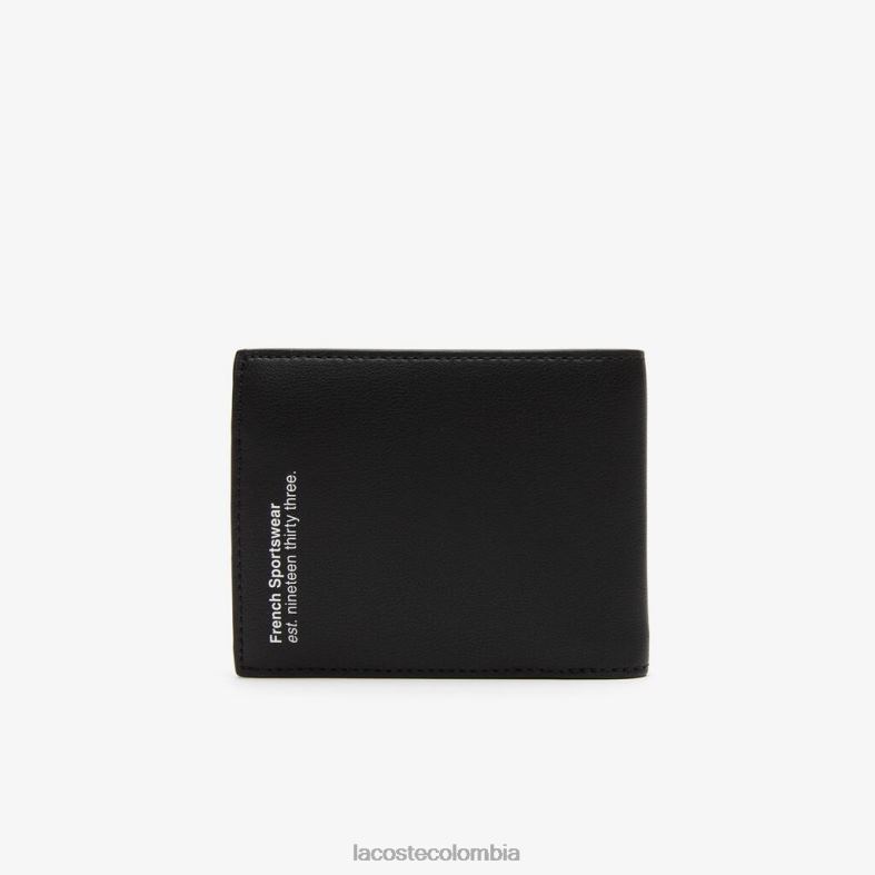 cartera con estampado en contraste negro Lacoste bolsos y marroquinería hombres 80XZX1991