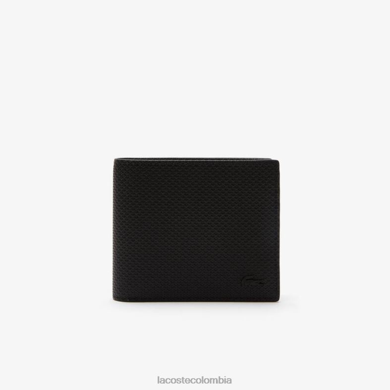 cartera de piel de becerro chantaco negro Lacoste bolsos y marroquinería hombres 80XZX1995