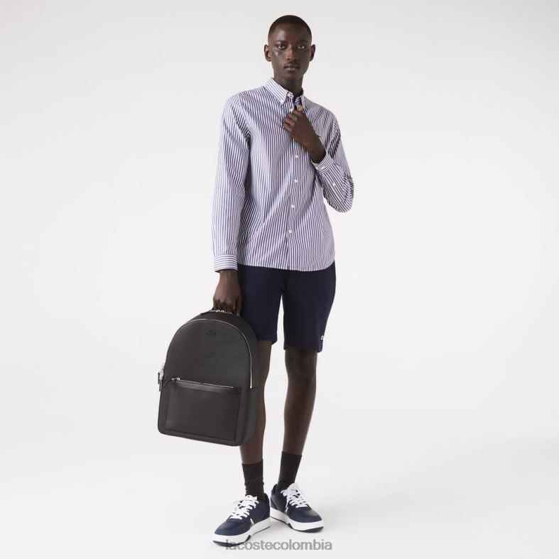 mochila chantaco de piel cosida mate negro Lacoste bolsos y marroquinería hombres 80XZX2022
