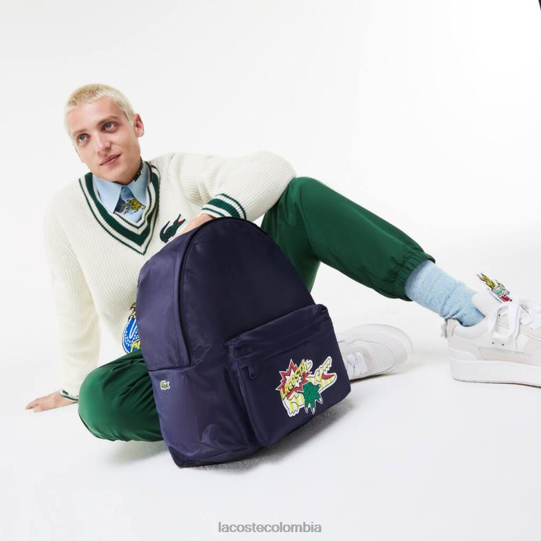 mochila con estampado de cómic marina 166 puerto deportivo Lacoste bolsos y marroquinería hombres 80XZX2109