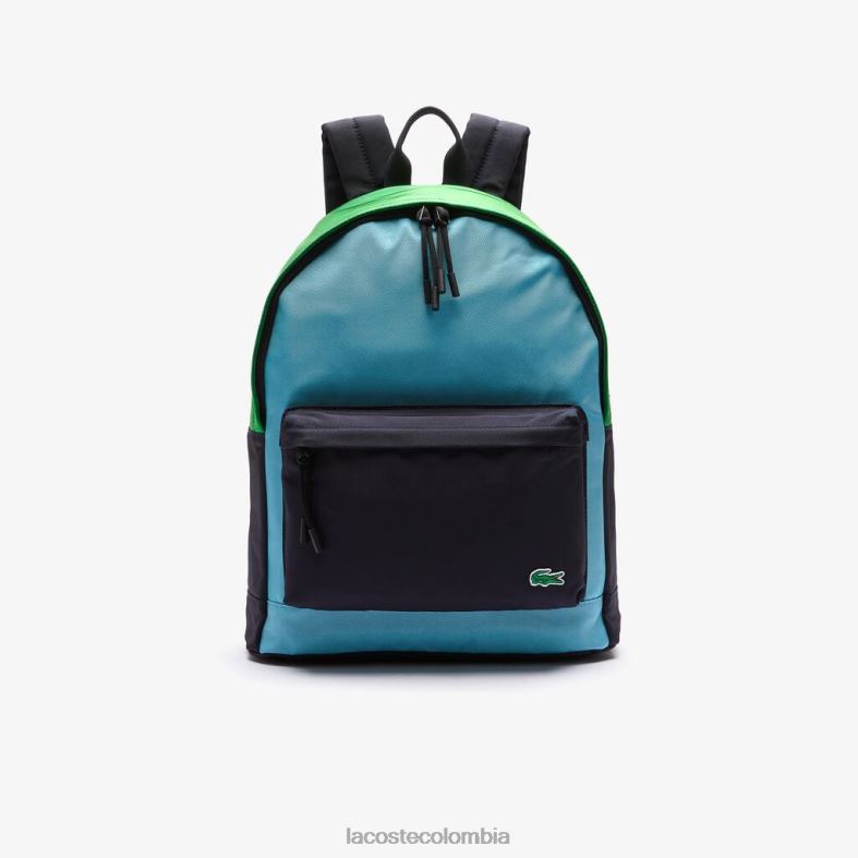 mochila de lona con bloques de color abime malaquita azul Lacoste bolsos y marroquinería hombres 80XZX2069