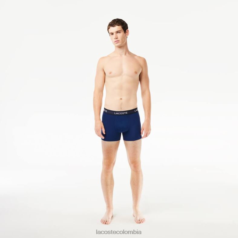 baúl de microfibra paquete de 3 azul marino/azul Lacoste ropa hombres 80XZX1463