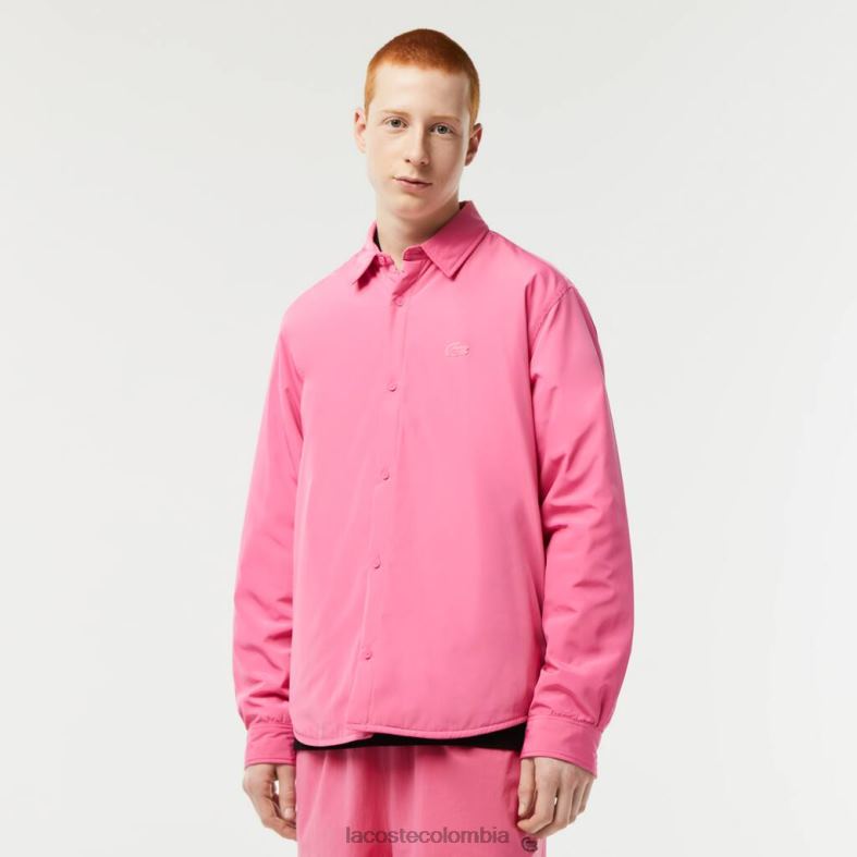 sobrecamisa repelente al agua rosa Lacoste ropa hombres 80XZX498