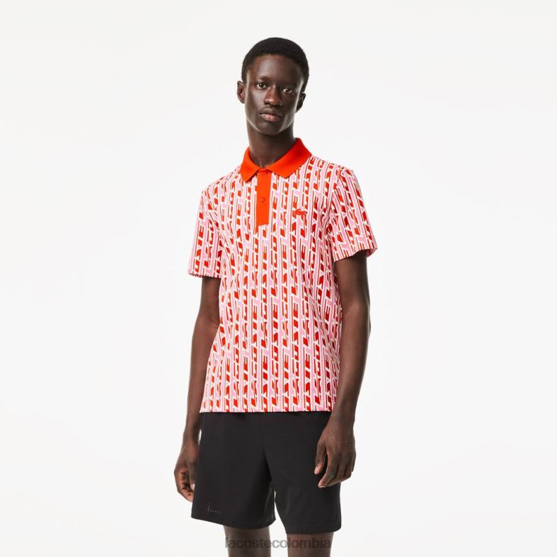 polo con movimiento activo en dos tonos rosado rojo Lacoste ropa hombres 80XZX3