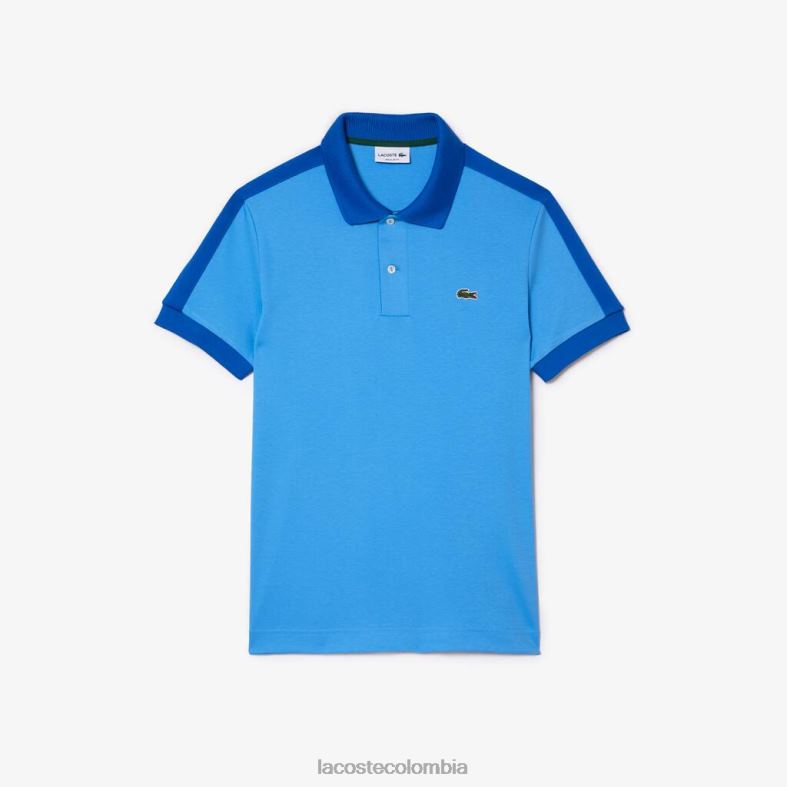 polo de ajuste clásico con cuello en contraste azul Lacoste ropa hombres 80XZX581