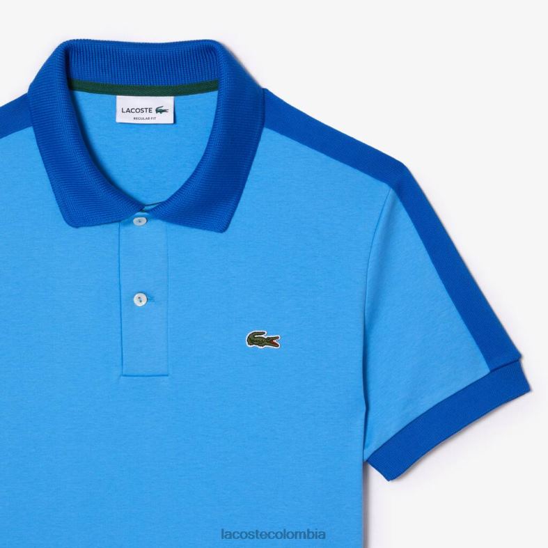 polo de ajuste clásico con cuello en contraste azul Lacoste ropa hombres 80XZX581