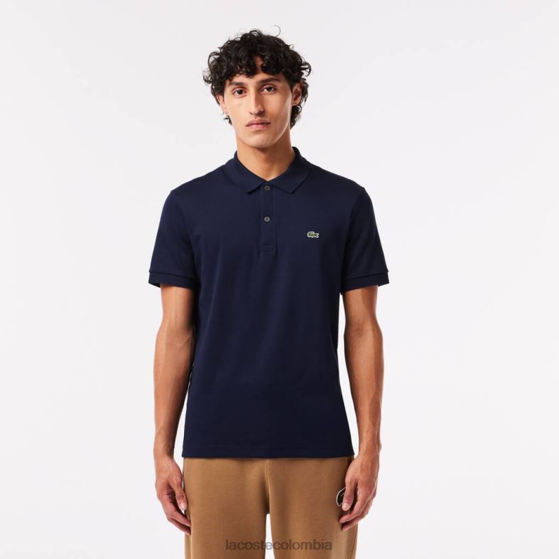 polo de algodón pima de ajuste regular Azul marino Lacoste ropa hombres 80XZX791