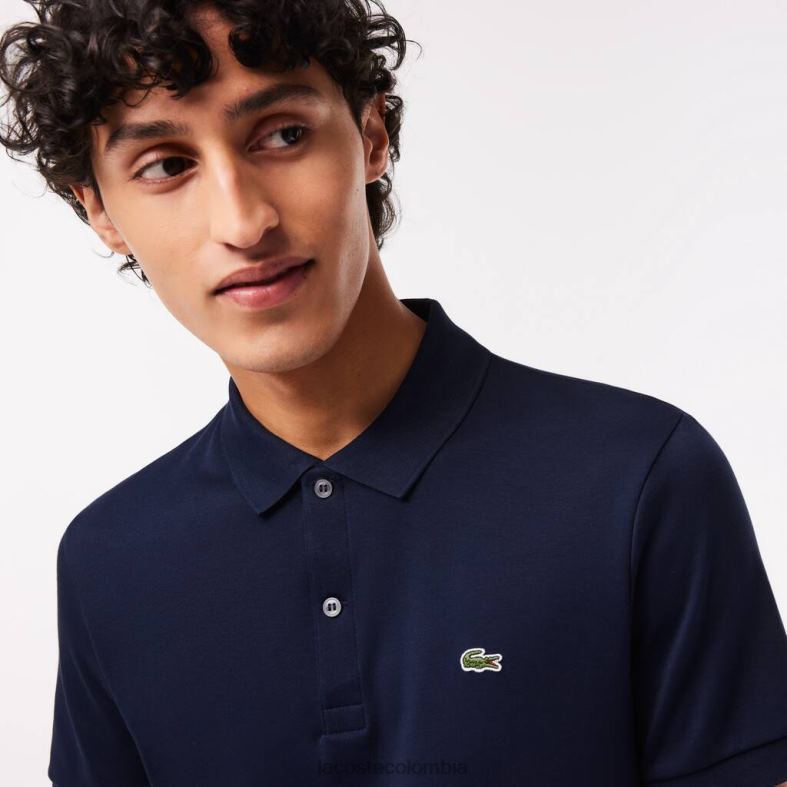 polo de algodón pima de ajuste regular Azul marino Lacoste ropa hombres 80XZX791