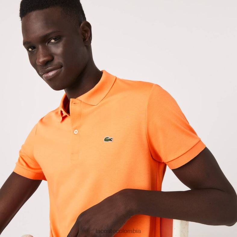 polo de algodón pima de ajuste regular naranja Lacoste ropa hombres 80XZX946