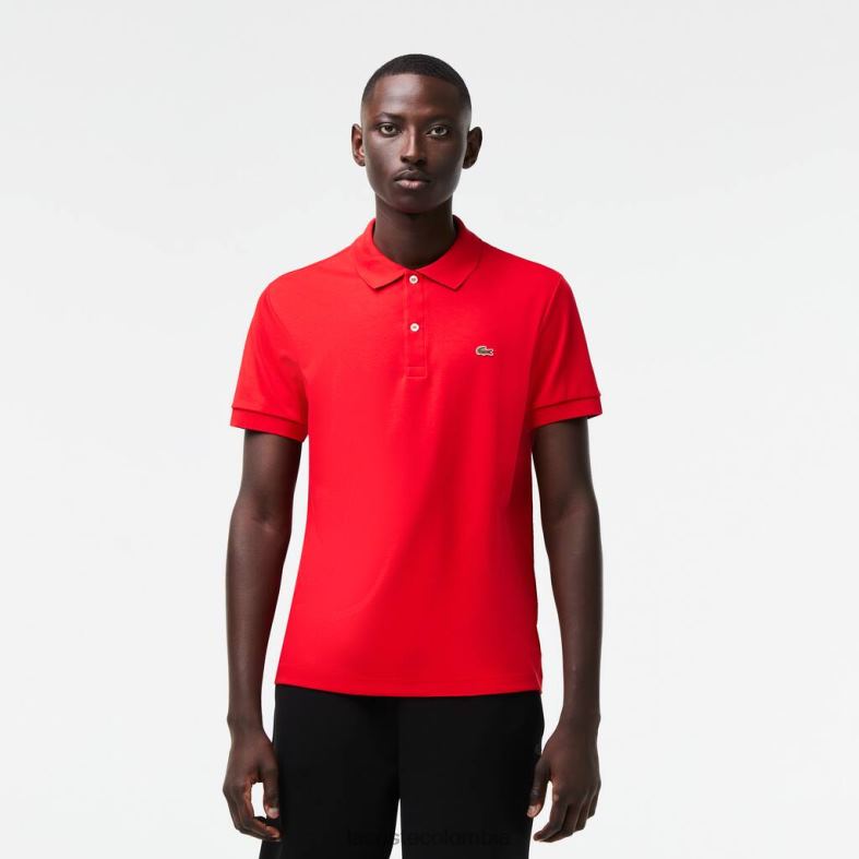 polo de algodón pima de ajuste regular rojo Lacoste ropa hombres 80XZX808