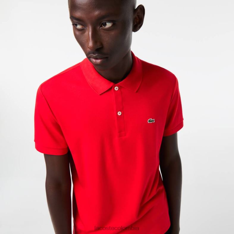 polo de algodón pima de ajuste regular rojo Lacoste ropa hombres 80XZX808