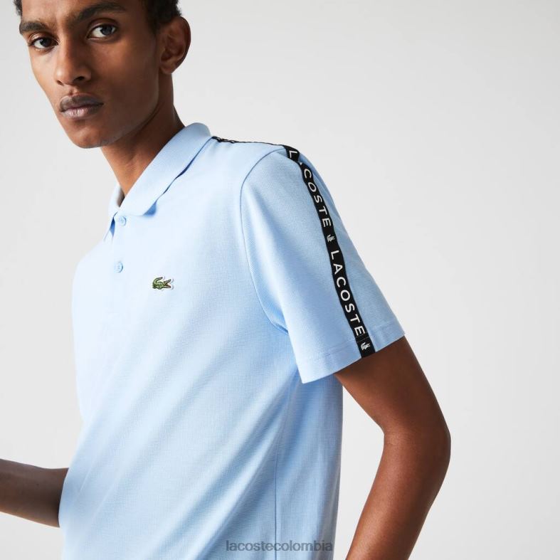 polo de algodón ultraligero con banda con letras azul Lacoste ropa hombres 80XZX815