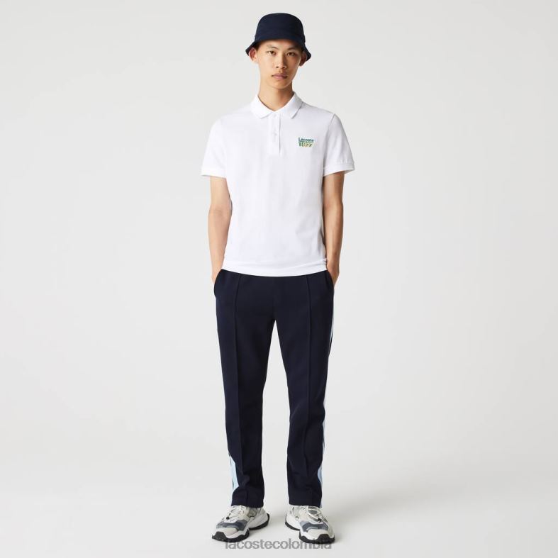 polo de corte estándar en piqué de algodón con distintivo blanco Lacoste ropa hombres 80XZX913