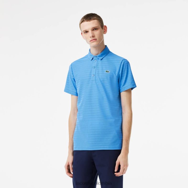 polo de golf transpirable con textura deportiva azul Lacoste ropa hombres 80XZX67