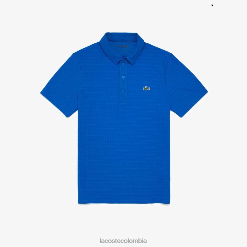 polo de golf transpirable con textura deportiva azul Lacoste ropa hombres 80XZX68