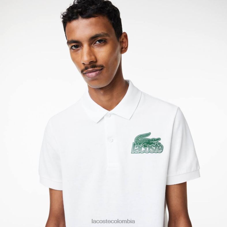 polo de minipiqué de algodón blanco Lacoste ropa hombres 80XZX101