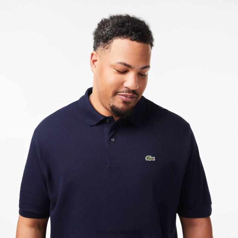 polo de petit piqué de algodón - talla grande - alto Azul marino Lacoste ropa hombres 80XZX189