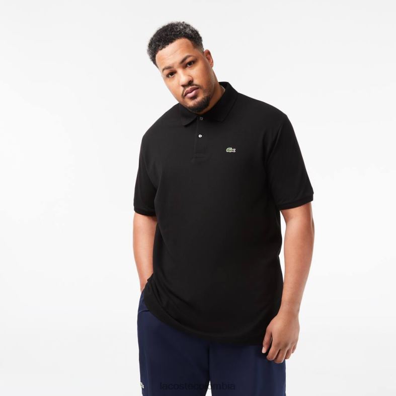 polo de petit piqué de algodón - talla grande - alto negro Lacoste ropa hombres 80XZX188