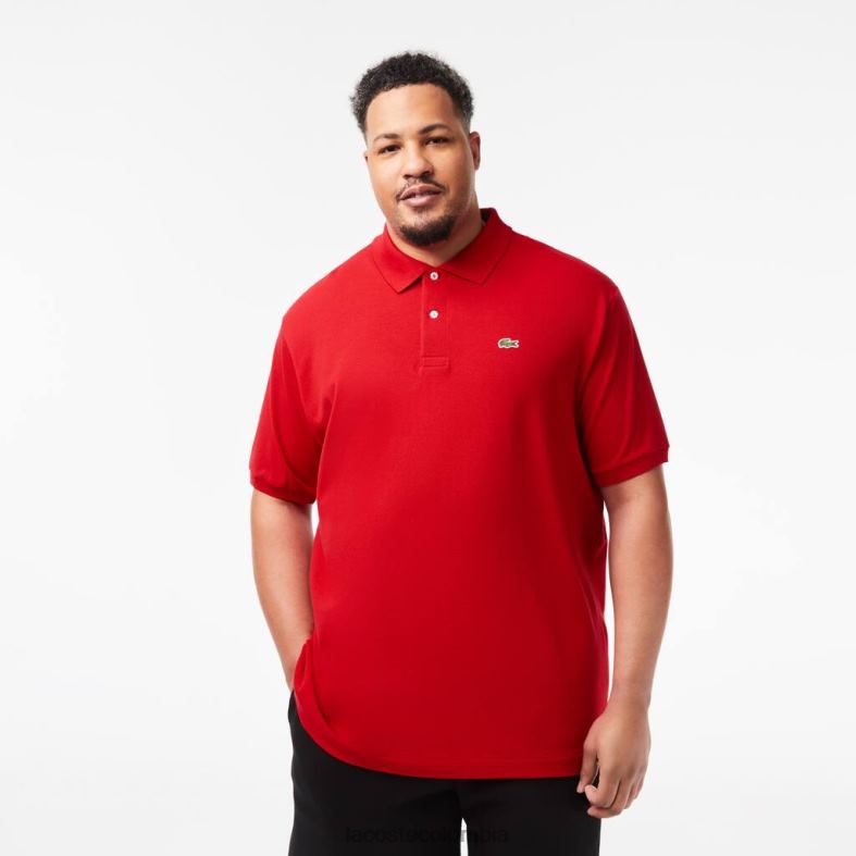 polo de petit piqué de algodón - talla grande - alto rojo Lacoste ropa hombres 80XZX204