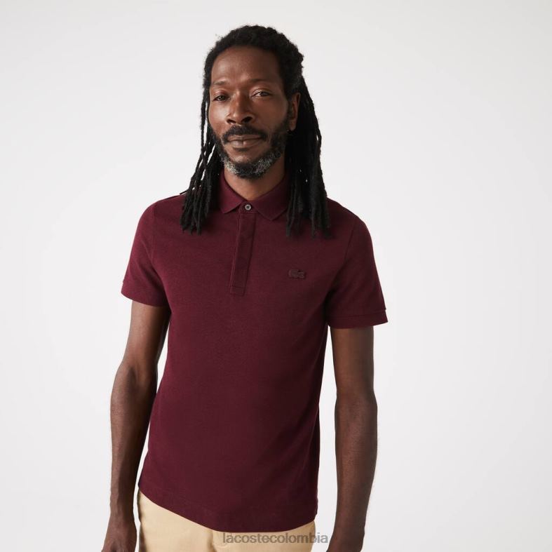 polo de piqué de algodón elástico smart paris Burdeos Lacoste ropa hombres 80XZX764