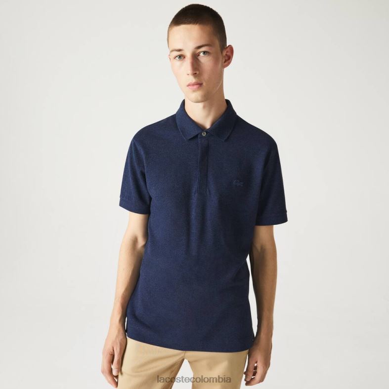 polo de piqué de algodón elástico smart paris lomo azul Lacoste ropa hombres 80XZX931
