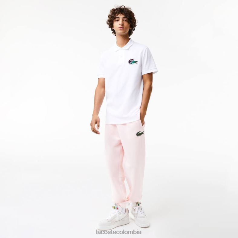 polo de piqué de algodón orgánico blanco Lacoste ropa hombres 80XZX575