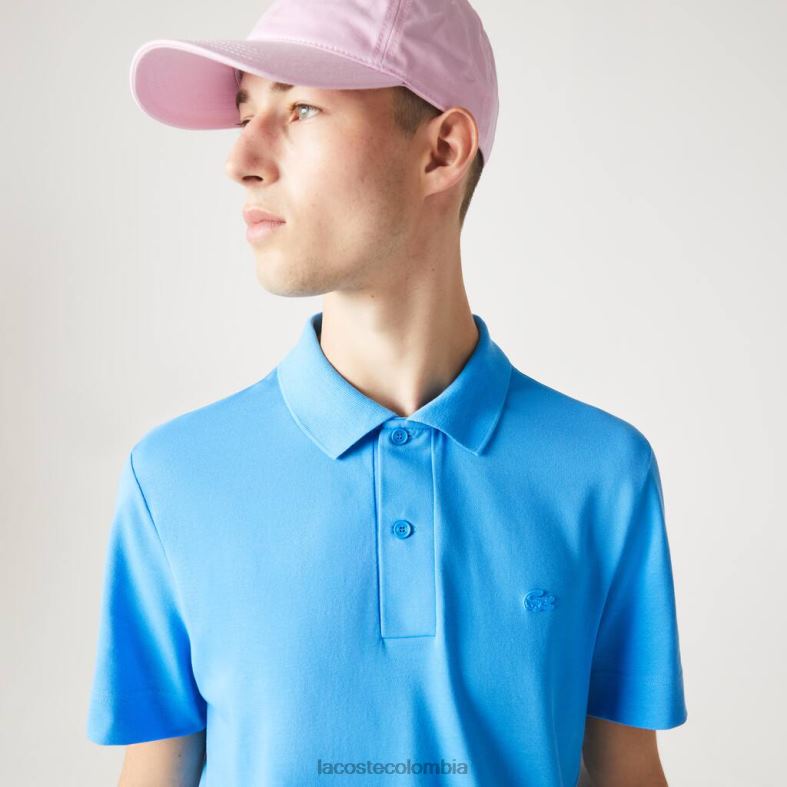polo de piqué de algodón transpirable con movimiento activo azul Lacoste ropa hombres 80XZX898
