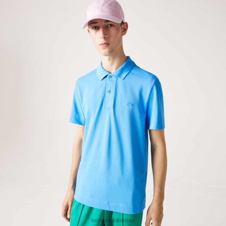 polo de piqué de algodón transpirable con movimiento activo azul Lacoste ropa hombres 80XZX898