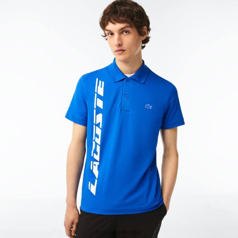 polo de piqué de corte regular con la marca azul Lacoste ropa hombres 80XZX625