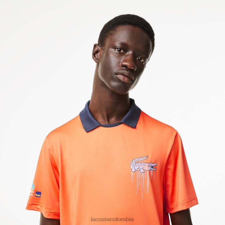 polo deportivo miami edición abierta naranja Lacoste ropa hombres 80XZX244