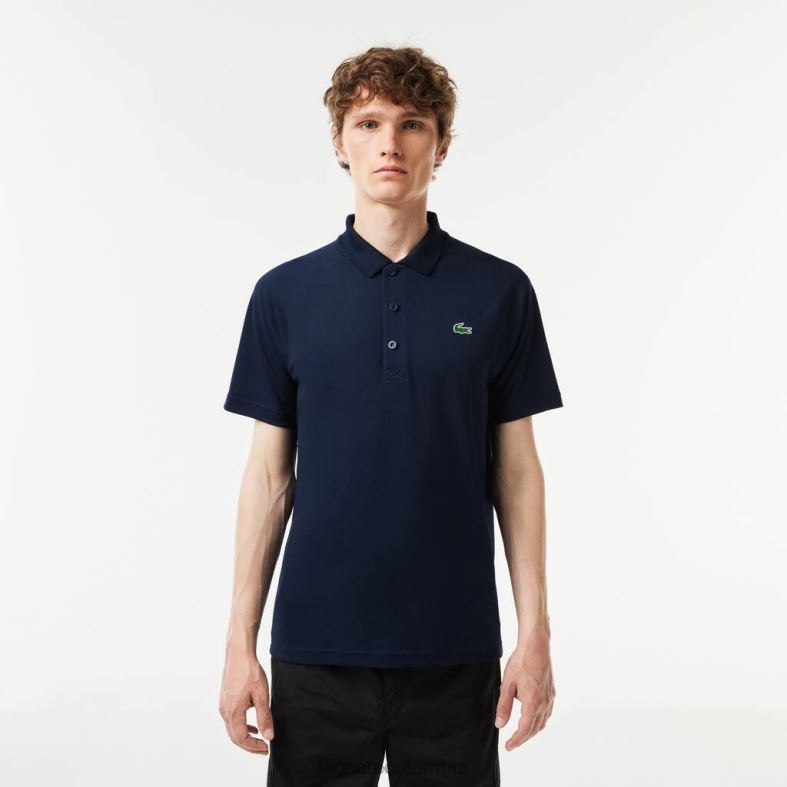polo interlock deportivo transpirable resistente a la abrasión Azul marino Lacoste ropa hombres 80XZX166