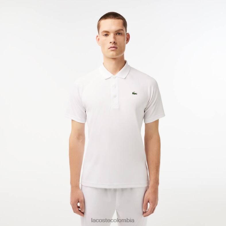 polo interlock deportivo transpirable resistente a la abrasión blanco Lacoste ropa hombres 80XZX164