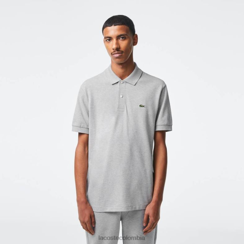 polo jaspeado original l.12.12 lomo gris Lacoste ropa hombres 80XZX127