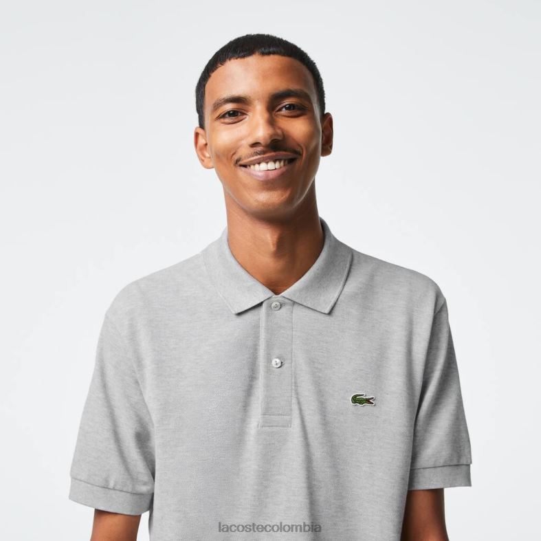 polo jaspeado original l.12.12 lomo gris Lacoste ropa hombres 80XZX127