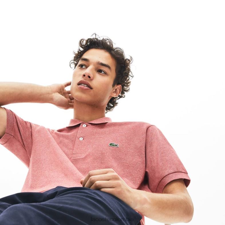 polo jaspeado original l.12.12 rojo Lacoste ropa hombres 80XZX774