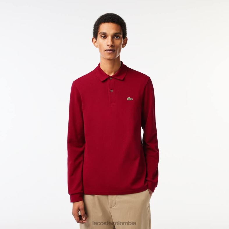 polo manga larga original l.12.12 Burdeos Lacoste ropa hombres 80XZX799