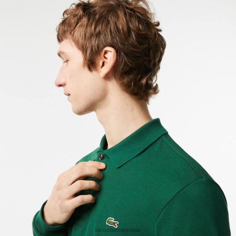 polo manga larga original l.12.12 verde Lacoste ropa hombres 80XZX746