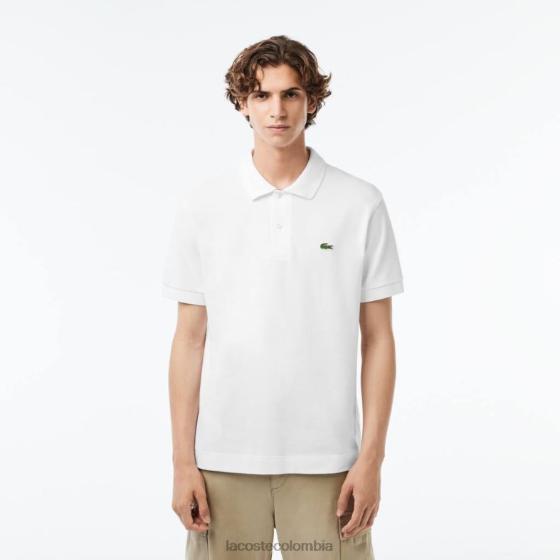 polo original l.12.12 con piqué de algodón grueso blanco Lacoste ropa hombres 80XZX249