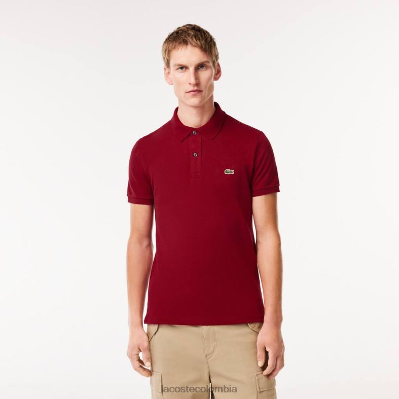 polo original l.12.12 de corte slim Burdeos Lacoste ropa hombres 80XZX655