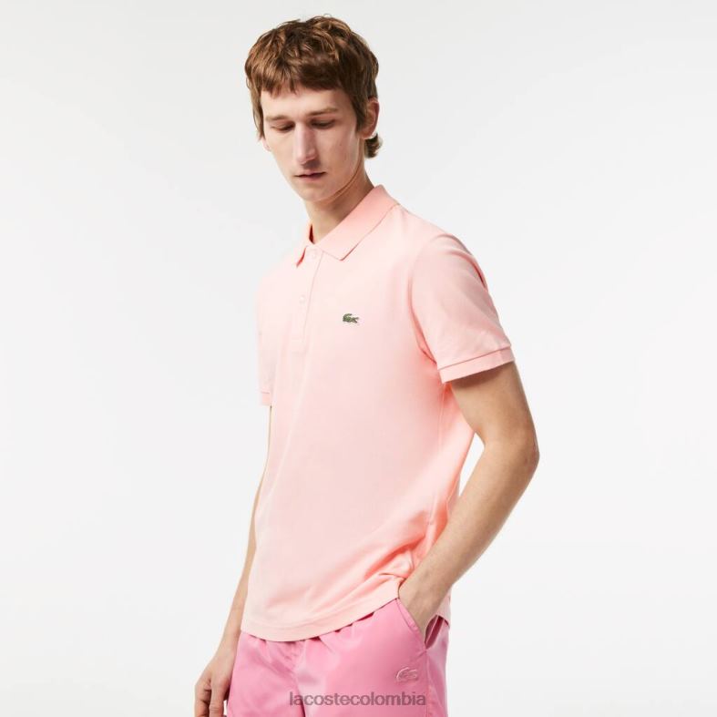 polo original l.12.12 de corte slim rosa Lacoste ropa hombres 80XZX243